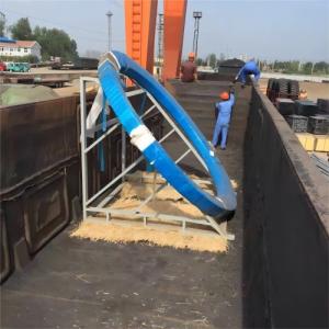 Slewing bearing with steel frame for railway transportation