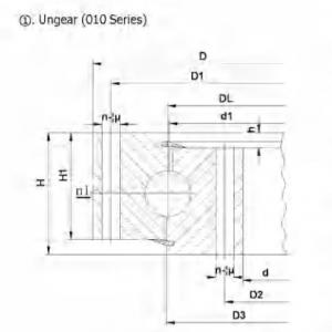 Upper Half of 010 Series Single-Row Four-Point Contact Ball Slewing Bearing