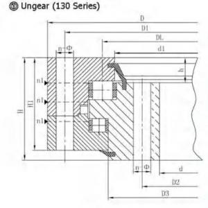 130 Series Non gear Three Row Roller Slewing Bearing