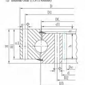 Internal Gear 113/114 Series Single Row Crossed Roller Slewing Bearing-Part 1