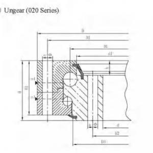 020 Series Non gear Double Row Ball Slewing Bearing