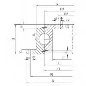 Ungear 060 Series: Thin Section Slewing Bearings (Flange Type) 
